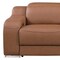 Homeroots 129" Chestnut Italian Leather Reclining USB Sofa 632889 - alternate 3