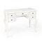 Homeroots 40" White Acacia Wood Writing Desk With Five Drawers 389451 - alternate 5
