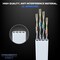 Maximm 12ft Cat7 Flat Shielded Ethernet Cable 10Gbps RJ45, 2PK, White, 2PK CAT7F-12FT-White-2PK - alternate 4