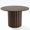 Homeroots 46" Brown Wood Pedestal Base Round Top Dining Table 720937 - alternate 1