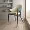 Leisuremod Sante Modern Leather Dining Arm Chair with Iron Legs in Cream/Green, 2PK SC53CRDG2 - alternate 6