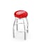 Holland Bar Stool Co 36" Chrome Detroit Red Wings Swivel Bar Stool, Accent Ring L8C2C36DetRed - alternate 1