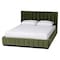 Baxton Studio Granger Velvet Fabric Platform Bed, Moss Green, Queen 262-14452-ZORO - alternate 1