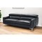 Homeroots 79" Black Leather Sofa With Silver Legs 488830 - alternate 3