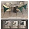 Leisuremod Sante Modern Leather Dining Arm Chair with Iron Legs in Cream/Green, 4PK SC53CRDG4 - alternate 8