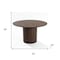 Homeroots 52" Brown Wood Pedestal Base Round Top Dining Table 720649 - alternate 4