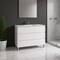 Homeroots 48" White Wood Freestanding Bathroom Vanity With White Sink And Three Drawers 624163 - alternate 4
