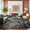 World Rug Gallery Contemporary Stripe Design Area Rug 5 ft x 7 ft Black 3018BLACK5X7 - alternate 7
