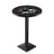 Holland Bar Stool Co 36" Blk Wrinkle San Jose Sharks Pub Table, 36" dia. Top L217B3636SJShar - alternate 1