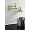 Kingston Brass Wall Mount Pot Filler Faucet, Polished Brass KS3102RX - alternate 4