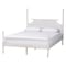 Baxton Studio Caliana Bobbin Four-Poster Platform Bed, Queen, White 264-14396-ZORO - alternate 1