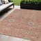Homeroots 5' X 8' Pink Gray And Beige Floral Washable Indoor Outdoor Area Rug 604786 - alternate 1
