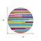 Homeroots 8' Lavender Orange And Lime Green Round Striped Washable Indoor Outdoor Area Rug 613292 - alternate 5