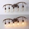 Jonathan Y Wyatt 37.75" 5-Light Southwestern Bohemian Resin/Seeded Glass Faux Antler LED Vanity Light, Brown Woo JYL6316A - alternate 3