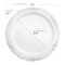 Smarty Had A Party White w/Silver Vintage Rim Round Plastic Dinnerware Set (120 Dinner Plates+120 Salad Plates), 240PK 860WHSVP-CASE - alternate 7