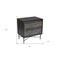 Homeroots 28" Dark Brown Solid Wood Two Drawer Nightstand 488760 - alternate 3