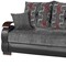 Homeroots 87" Gray Chenille Convertible Futon Sleeper Sofa And Toss Pillows With Storage 607210 - alternate 5