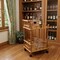 Homeroots 24in Oak Wood Rolling Bar Cart With Wine Storage 470338 - alternate 4