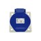 Walther-Werke Pin and Sleeve Receptacle, 30A, 3Ã¸Y 120/208 or 230, 3 Phase, 3 Pole, Blue, NEMA Not Rated 530509 - alternate 5