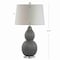 Jonathan Y Thatcher 28.3 in. Contemporary Transitional Ceramic LED Table Lamp, Gray JYL8019B - alternate 4