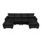 Homeroots 55" Black Fabric Modular Sleeper Sofa 568293 - alternate 1