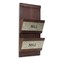 Homeroots 11" Brown Solid Wood Paper Organizer 487924 - alternate 2