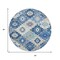 Homeroots 8' Blue Beige And Sky Blue Round Southwestern Washable Indoor Outdoor Area Rug 632259 - alternate 2