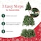 Elf Stor 7.5ft Prelit Christmas Tree Artificial Spruce Tree w/ 450 Warm White, Color Changing Lights & Stand 50-300-7LIT - alternate 3