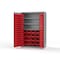 Strong Hold 14 GA Bin Cabinet with 3 Shelves No Legs - 48 In W. x 75 In. H x 24 In. D - 160 Red Bins 46-BBS-243-160R-NL-L - alternate 3