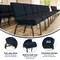 Flash Furniture 21"W Navy Blue Dot Fabric Church Chair w/Book Rack, 4PK 4-FD-CH0221-4-GV-S0810-BAS-GG - alternate 4