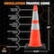 Xpose Safety Slim Line Traffic Safety Cone, 28 in, 6 in & 4 in Reflective Collar, DOT Approved, Orange, 24 pk OTC28SL-64-24-X - alternate 4