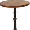 Homeroots 28" Black And Wood Brown Solid Wood And Iron Round End Table 493237 - alternate 2