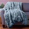 Lavish Home Oversized Ruched Faux Fur Blanket Plush Polyester Faux Fur Queen-Size Throw for Sofas & Beds HT-THROW1-SLV - alternate 3
