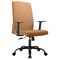 Leisuremod Evander Office Chair in Upholstered Leather & Iron Frame with Swivel & Tilt, Acorn Brown EO19LBRL - alternate 1