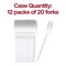 Smarty Had A Party Silver with White Handle Moderno Disposable Plastic Dinner Forks (240 Forks), 240PK 9320-SWF-CASE - alternate 3