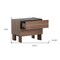 Homeroots 20" Walnut Brown and Gray Faux Marble Two Drawer Nightstand 527617 - alternate 4