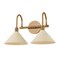 Troy Lighting Jovani 2 Light Bath and Vanity, Patina Brass And Soft Sand, 16.75 In x 10.25 In B1810-PBR/SSD - alternate 1