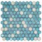 Apollo Tile Blue 10.8 in x 11.5 in Glass Glossy, Matte Floor and Wall Mosaic Tile 8.63 sqft/case, 10PK APLAHX8804A - alternate 1