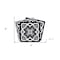 Homeroots 8" X 8" Black White And Gray Baz  Peel And Stick Removable Tiles 390722 - alternate 4