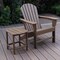 Newtechwood Atlantic Classic Curveback Teak Plastic Outdoor Patio Adirondack Chair P021-898 - alternate 2