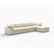 Homeroots Khaki Linen Blend Modular L Shaped Five Piece Corner Sectional 714573 - alternate 2