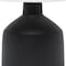 Homeroots 9" Black Concrete Novelty Table Lamp With White Drum Shade 643447 - alternate 3