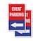 Signmission Event Parking With Arrow, A-Frame & 2 Decals Installed, Heavy-Duty Plastic Frame SBHD-D-2436-Event Parking With Arrow - alternate 4