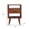 Homeroots 24" Brown Solid Wood One Drawer Nightstand 651844 - alternate 4