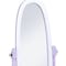 Homeroots 59" Purple And White Wood Freestanding Oval Framed Cheval Mirror 468369 - alternate 3