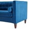 Homeroots Blue Velvet Upholstered Sofa with Bolster Pillows 473449 - alternate 2