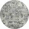 Homeroots 8' Gray Brown And Ivory Round Abstract Washable Indoor Outdoor Area Rug 643585 - alternate 1