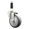 Service Caster 4 Inch 316SS Thermoplastic Rubber Wheel Swivel 7/8 Inch Expanding Stem Caster SCC-SS316EX20S414-TPRB-78 - alternate 1