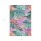 Homeroots 8' X 10' Teal Blue And Aqua Floral Washable Indoor Outdoor Area Rug 611135 - alternate 4