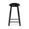 Homeroots 25" Black Solid Wood Backless Counter Height Bar Chair 632441 - alternate 4